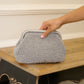 GRAY POUCH BAG WITH LUREX