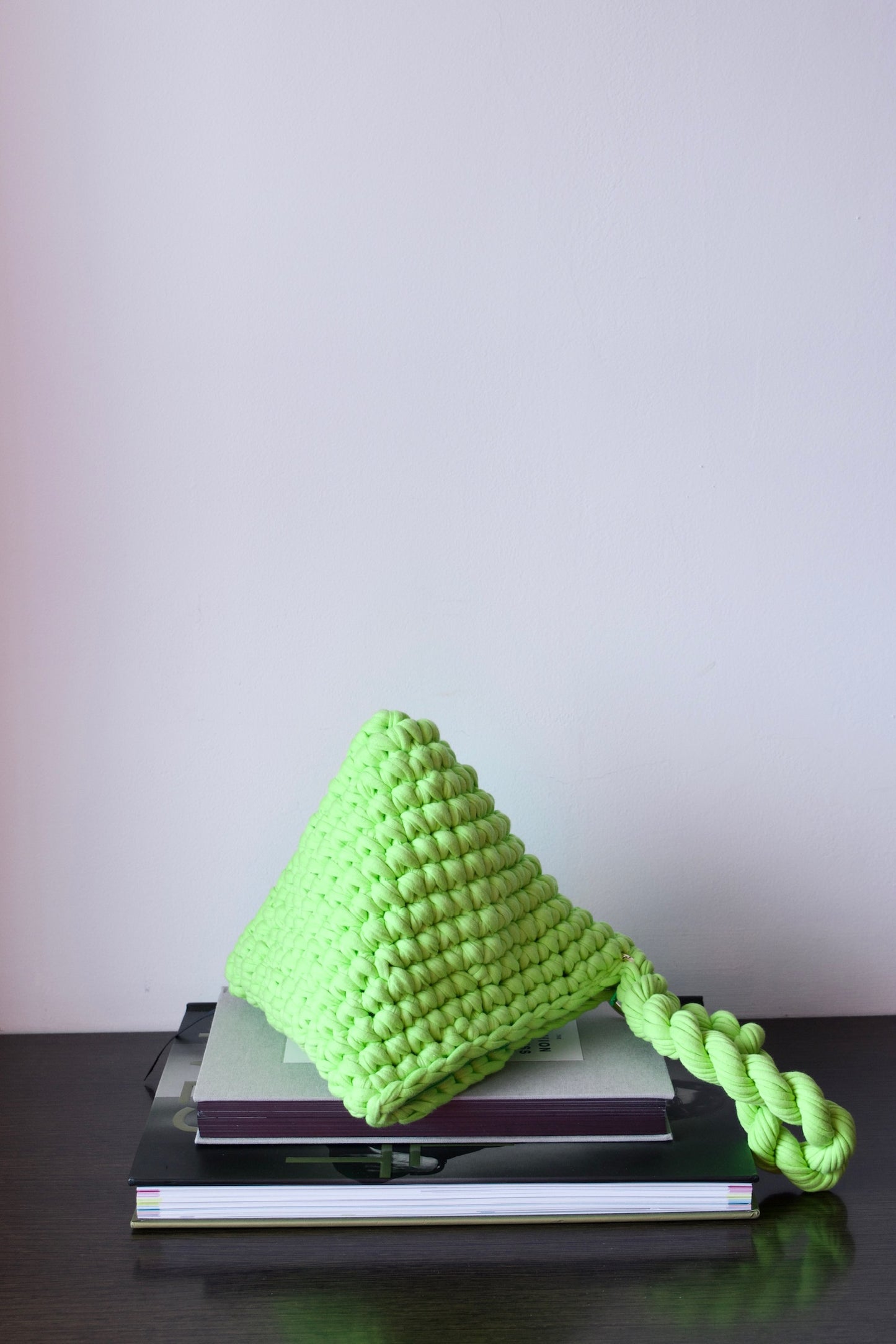 LIME GREEN TRIANGLE POUCH
